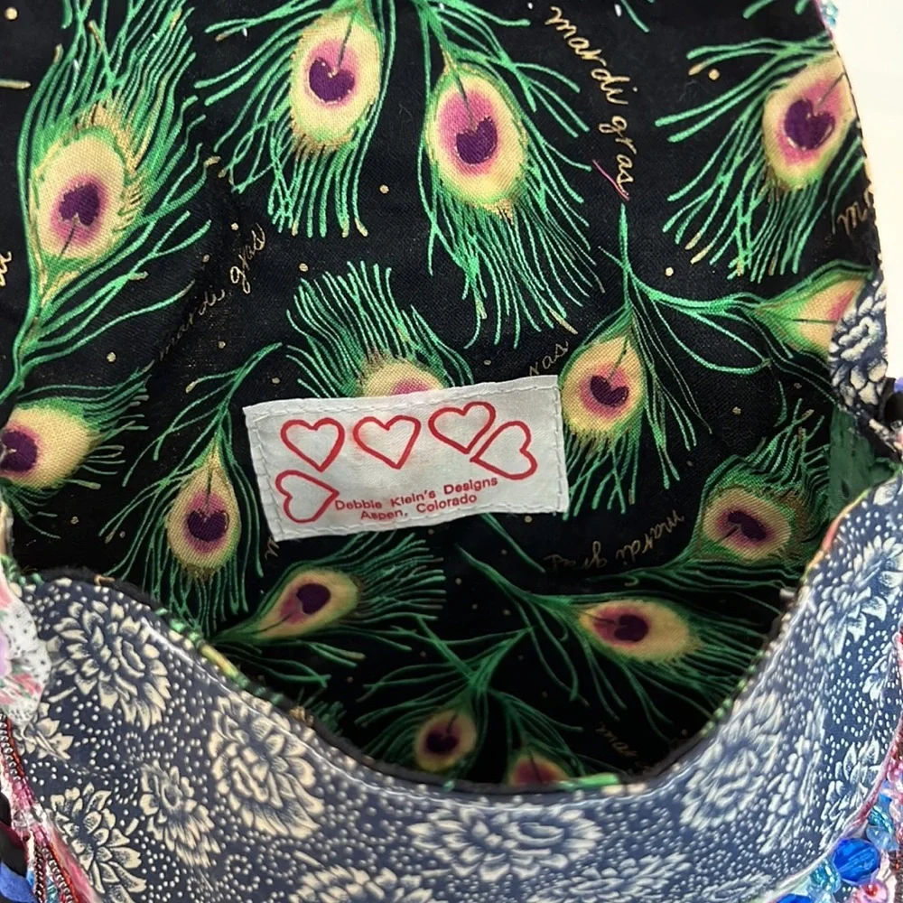 NWT vintage Square-shaped with tassels Handmade Hand-beaded in Aspen CO ROSETTES - Picture 13 of 15